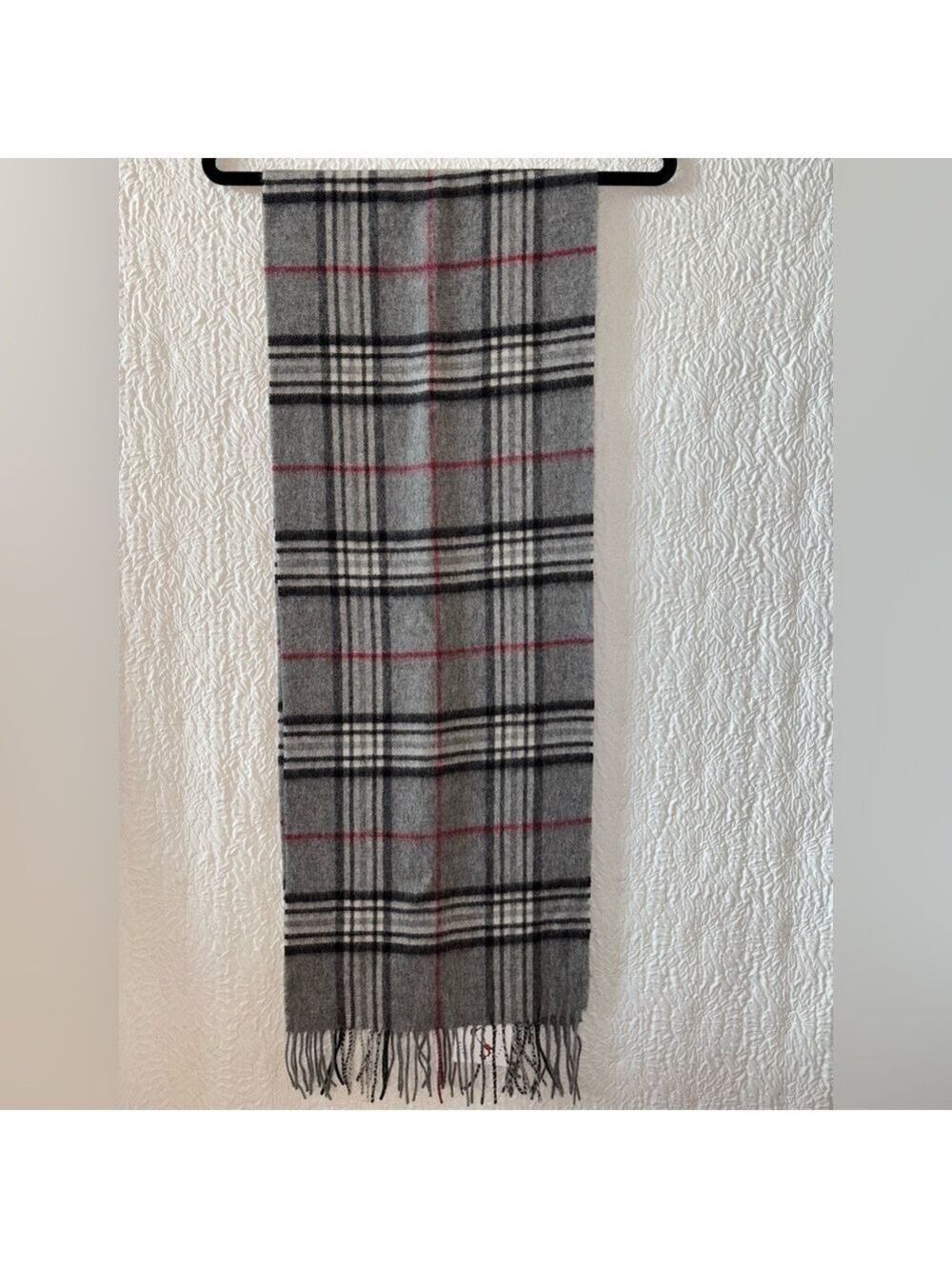 Via Condotti Virgin Wool Plaid Scarf